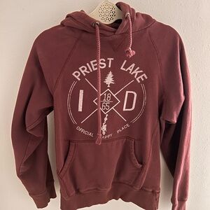 Priest Lake Maroon Hoodie